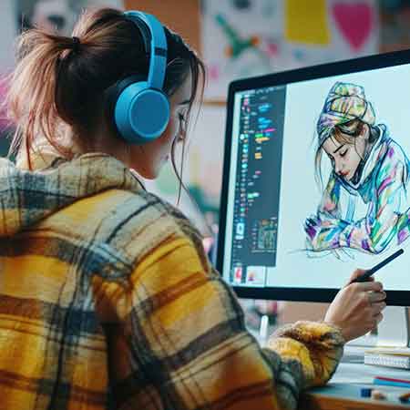 Kujjana art school - Digital Art Kids and junior catgeory, age 5 to 18 years