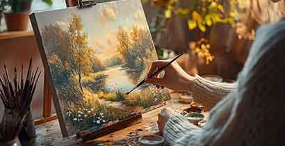 kujjana art school - online best Acrylic Painting courses in kerala