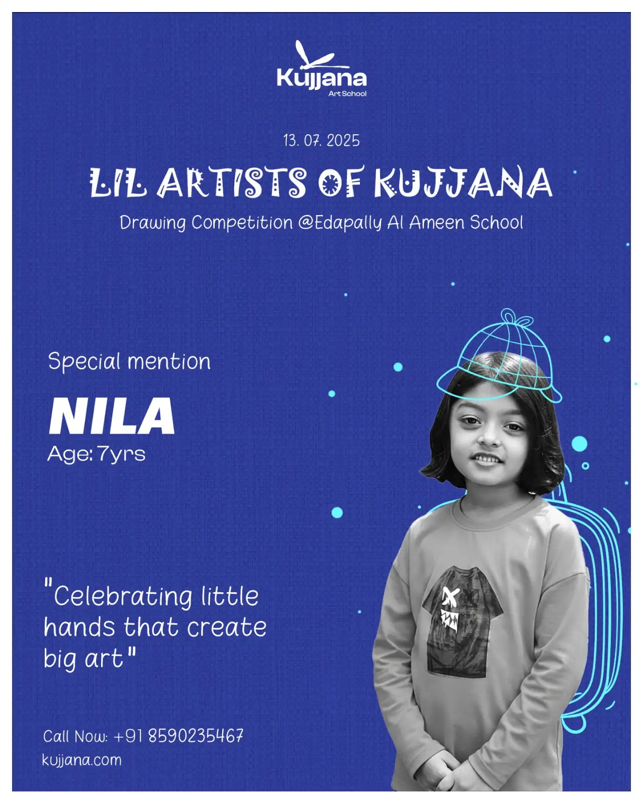 Al Ameen public School Special mention winner Nila -kujjana competition winner