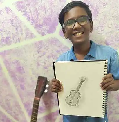 Drawing competition winner artwork by Kujjana student