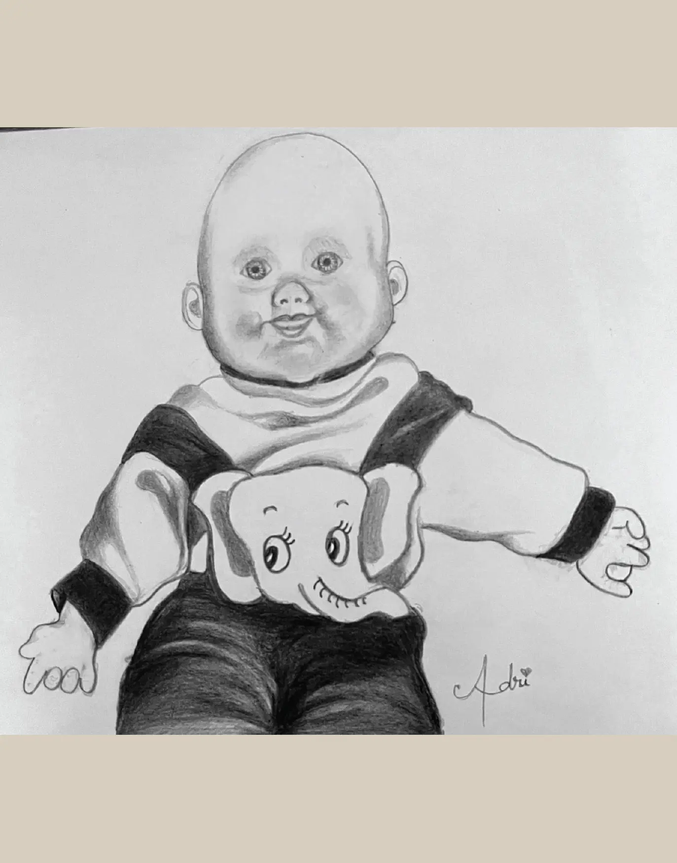 adrinath kujjana art school junior pencil drawing student jouney